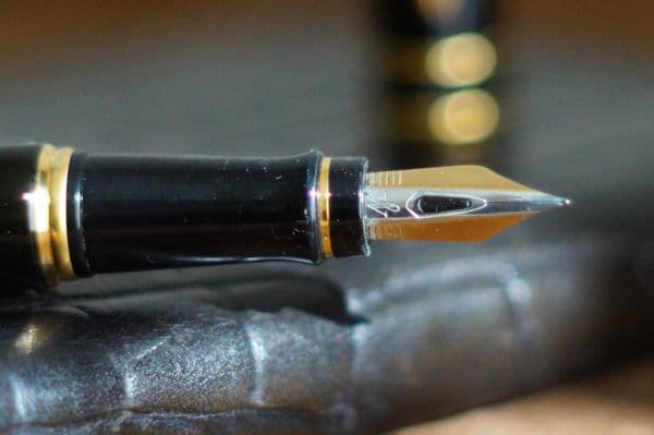 Waterman Expert Essential Classic Black fountain pen with extra fine nib and black lacquer finish