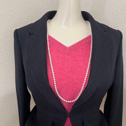 Akoya genuine pearl long necklace with 6-6.5mm pearls and included presentation case