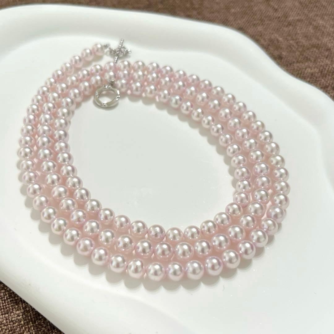 Akoya genuine pearl long necklace with 6-6.5mm pearls and included presentation case