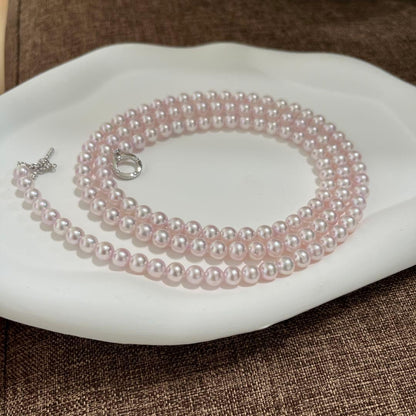 Akoya genuine pearl long necklace with 6-6.5mm pearls and included presentation case