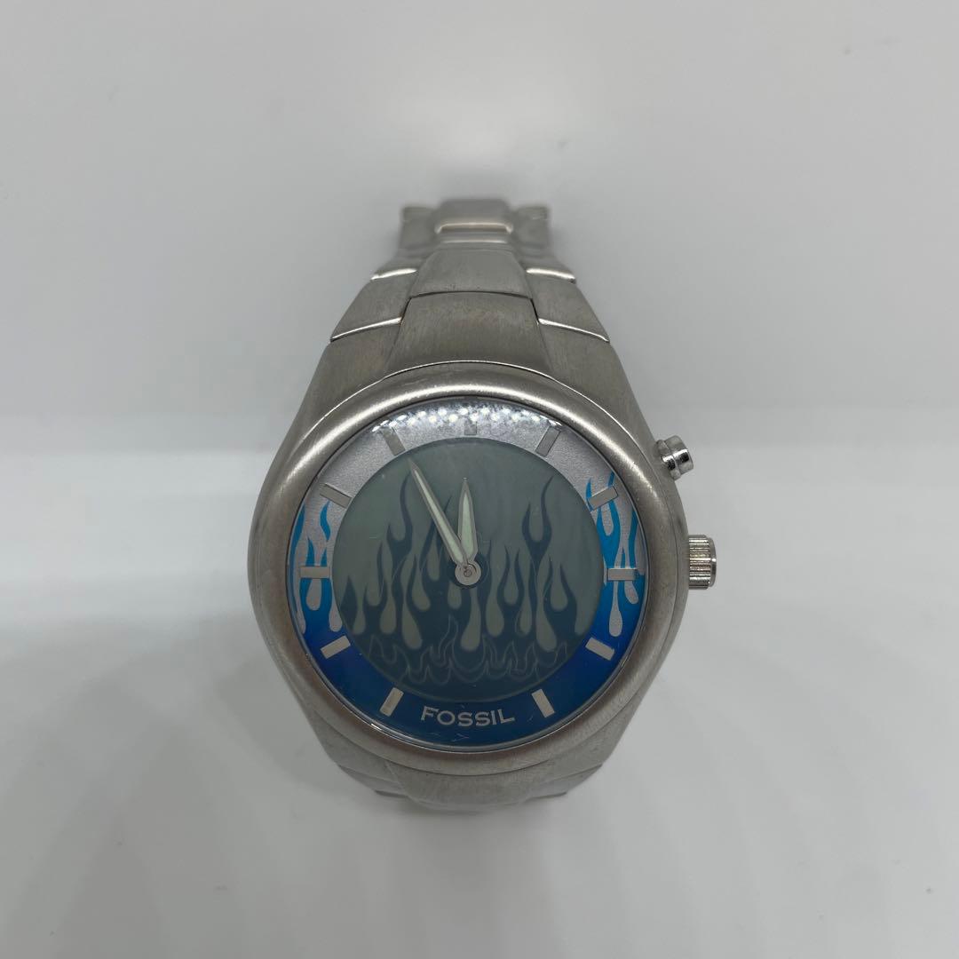 FOSSIL Big Tic 00s Blue Flame Digital Men's Watch — Japanese