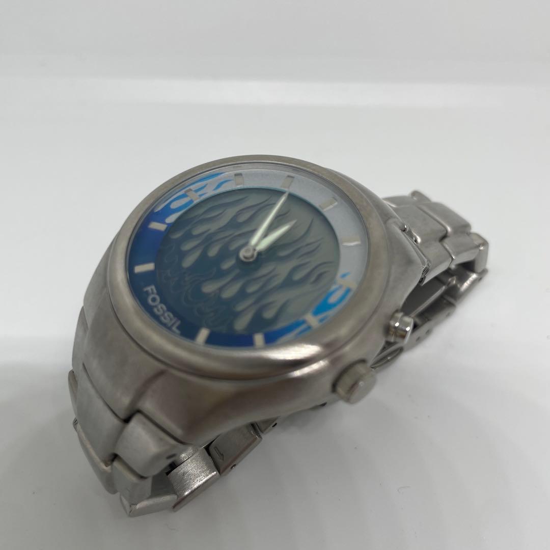 FOSSIL Big Tic 00s Blue Flame Digital Men's Watch — Japanese