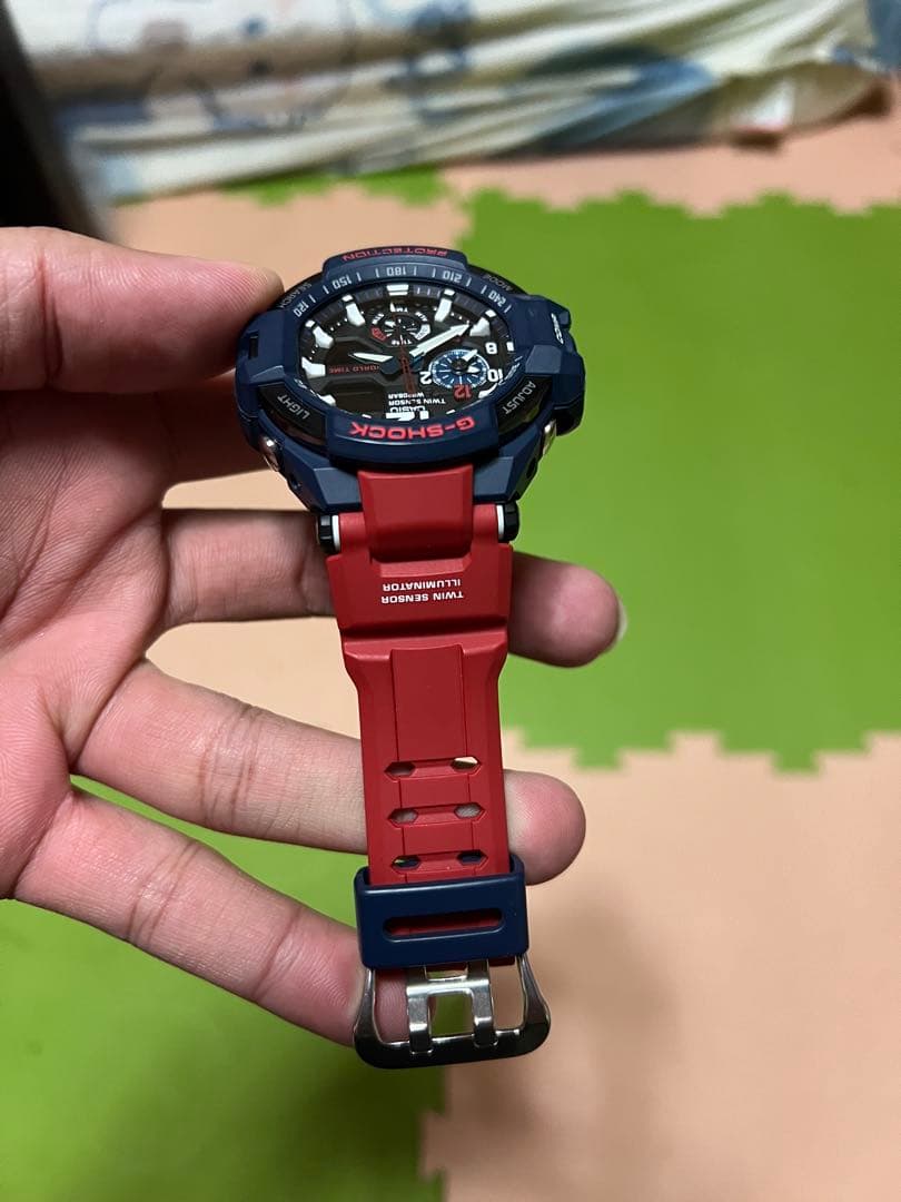 CASIO G-SHOCK ネイビー/レッド Digital Men's Watch — Japanese