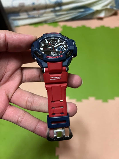CASIO G-SHOCK ネイビー/レッド Digital Men's Watch — Japanese