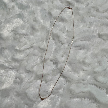 Agate K10 pink gold necklace with delicate design weighing 0.03 grams