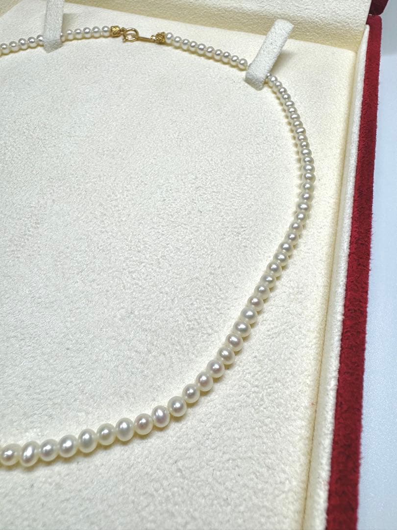 K18 Akoya Pearl Baby Pearl Necklace featuring a single 7.5mm genuine pearl pendant on a delicate chain