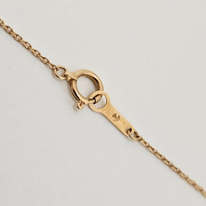 Tasaki pearl necklace with 7.3mm pearl on 42cm 18K yellow gold chain, vintage 2000s-2013