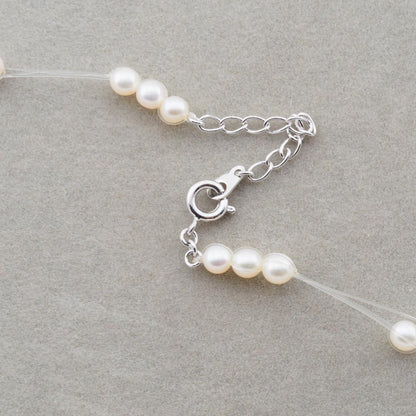 Tasaki pearl necklace with 4.0mm pearls on adjustable 39-43cm chain featuring wire box and warranty