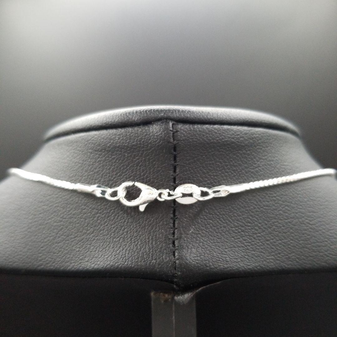 Mikimoto silver 925 necklace with 5mm genuine pearl and circle motif design in silver tone
