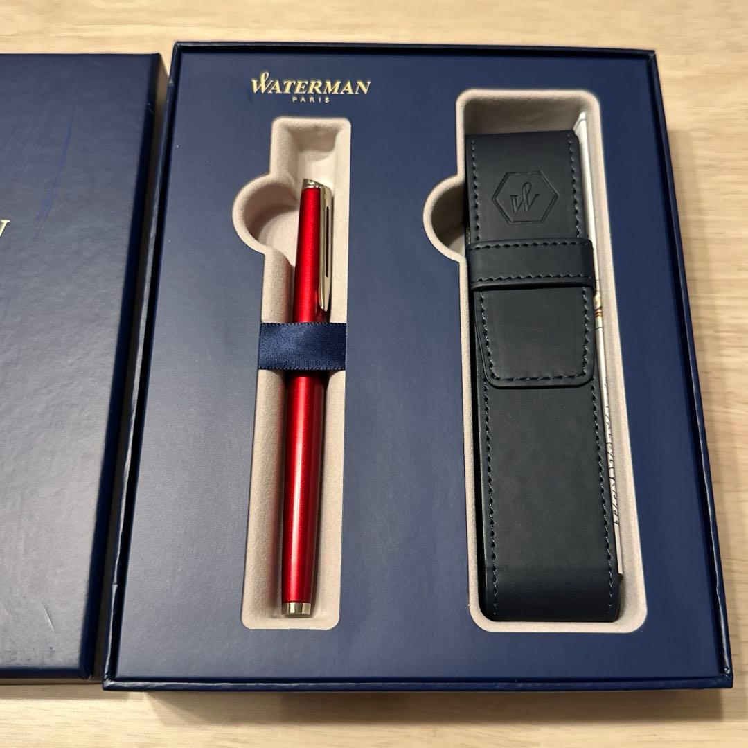 WATERMAN Metropolitan ES Comet RDG fountain pen with matching pen case and included accessories