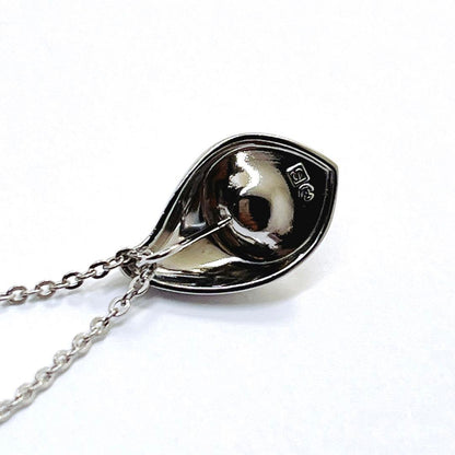 Tasaki Pearl Necklace Drop Droplet featuring 6.3mm pearls on a 40cm silver chain