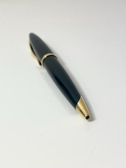 Waterman Carren Black Ballpoint Pen measuring approximately 14 cm in length and 1.4 cm in diameter
