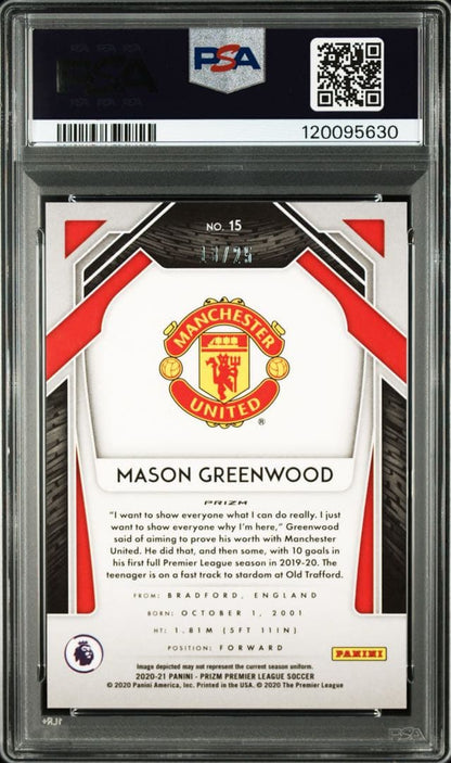 PSA 10 Mason Greenwood PANINI PRIZM — Japanese