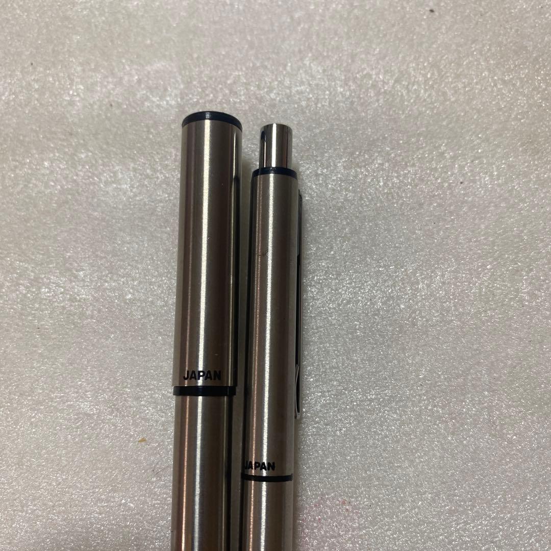 Pilot fountain pen and mechanical pencil set with sleek black barrels and silver accents