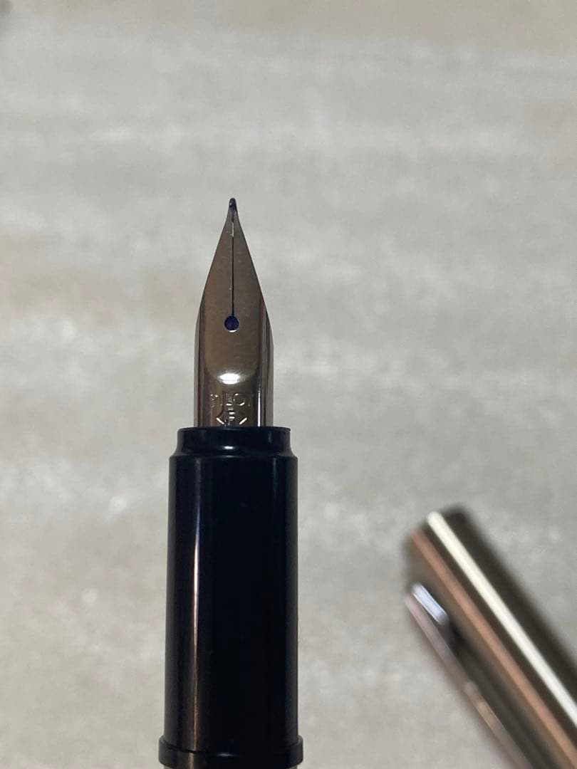 Pilot fountain pen and mechanical pencil set with sleek black barrels and silver accents