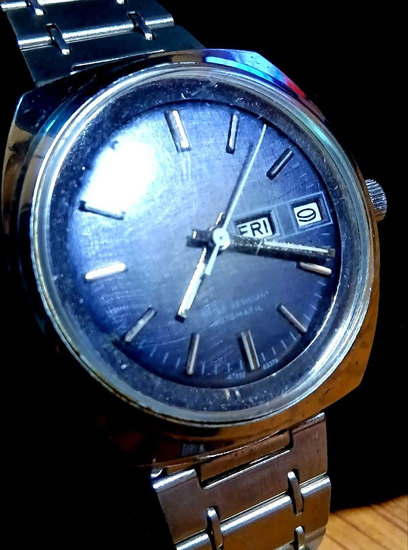 TIMEX Vintage Day-Date Dark Gray Dial AT Automatic Men's Watch — Japanese