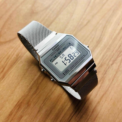 CASIO Digital Silver Retro Quartz Men's Watch — Japanese