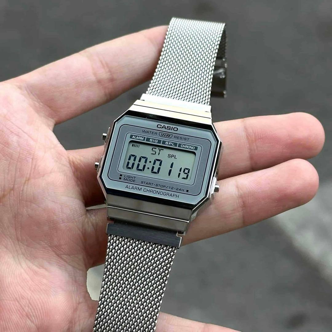 CASIO Digital Silver Retro Quartz Men's Watch — Japanese
