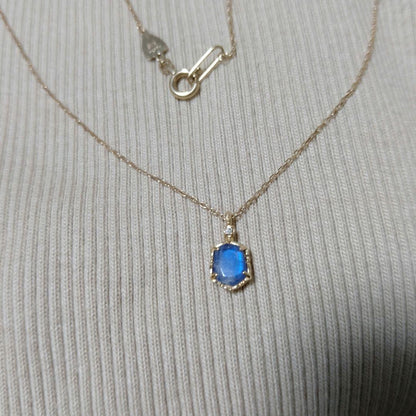 agete Necklace crafted from K10 gold with K10 marking displayed on a white background