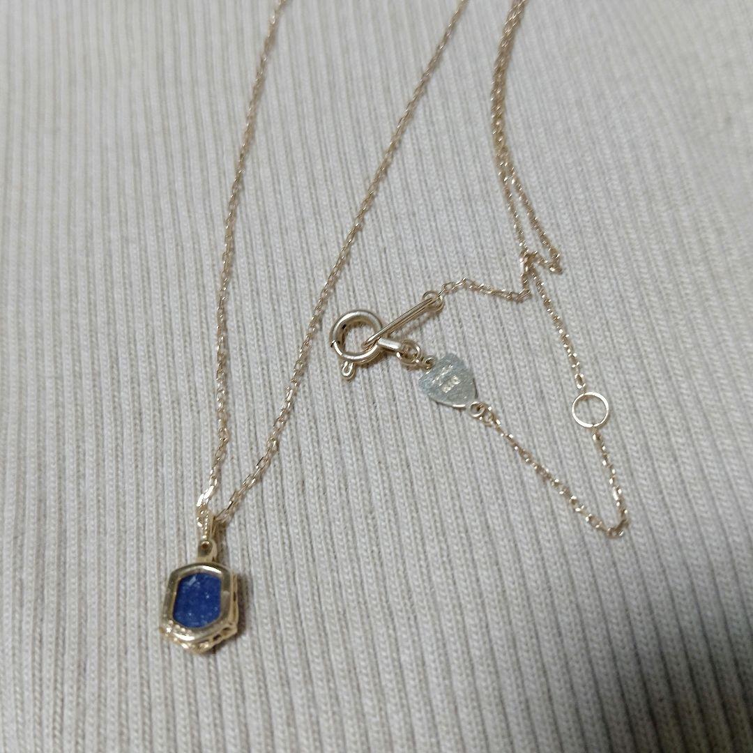 agete Necklace crafted from K10 gold with K10 marking displayed on a white background