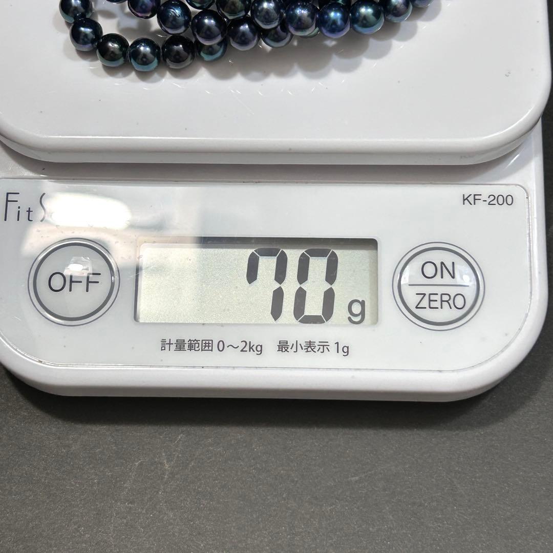 Super Long Akoya Pearl Necklace with 6.5mm pearls, 123cm length, sterling silver clasp