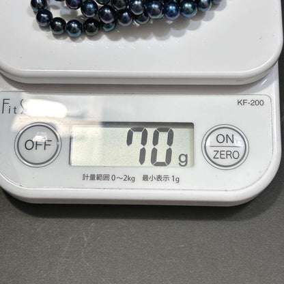 Super Long Akoya Pearl Necklace with 6.5mm pearls, 123cm length, sterling silver clasp
