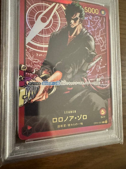 PSA 10 One Piece Zoro L — OP01-001 — Japanese