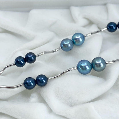 Akoya pearl necklace with 5-7mm pearls and silver 925 clasp, approximately 42cm long