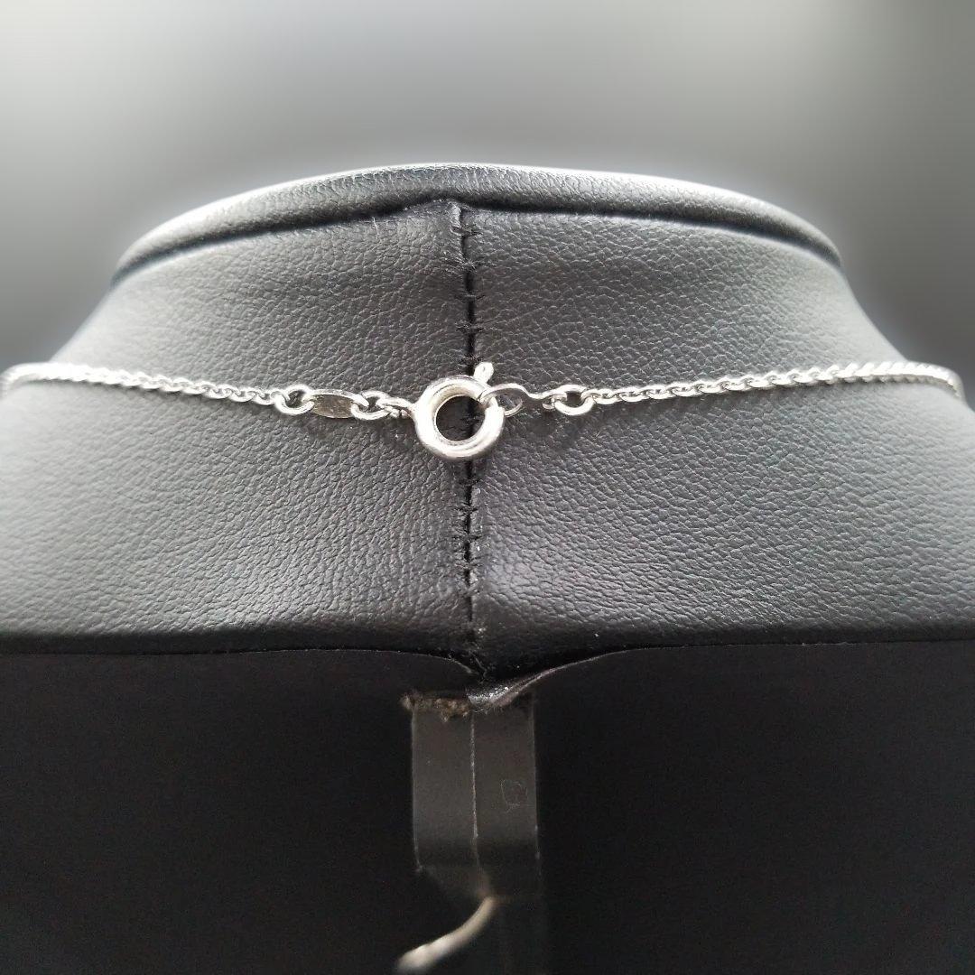 Mikimoto Flower Motif Ladies Necklace with 6mm silver pearl and engraved silver chain