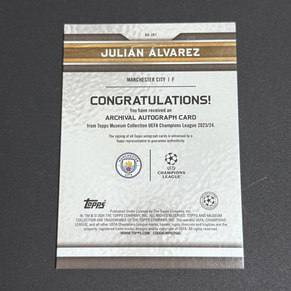 Julian Alvarez Topps Museum Autograph /25 — Japanese