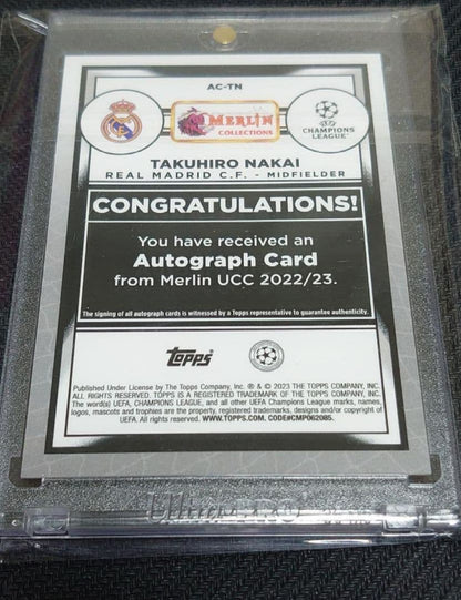 Takuma Nakai Signed Card 2022-23 Merlin 10 Series — Japanese
