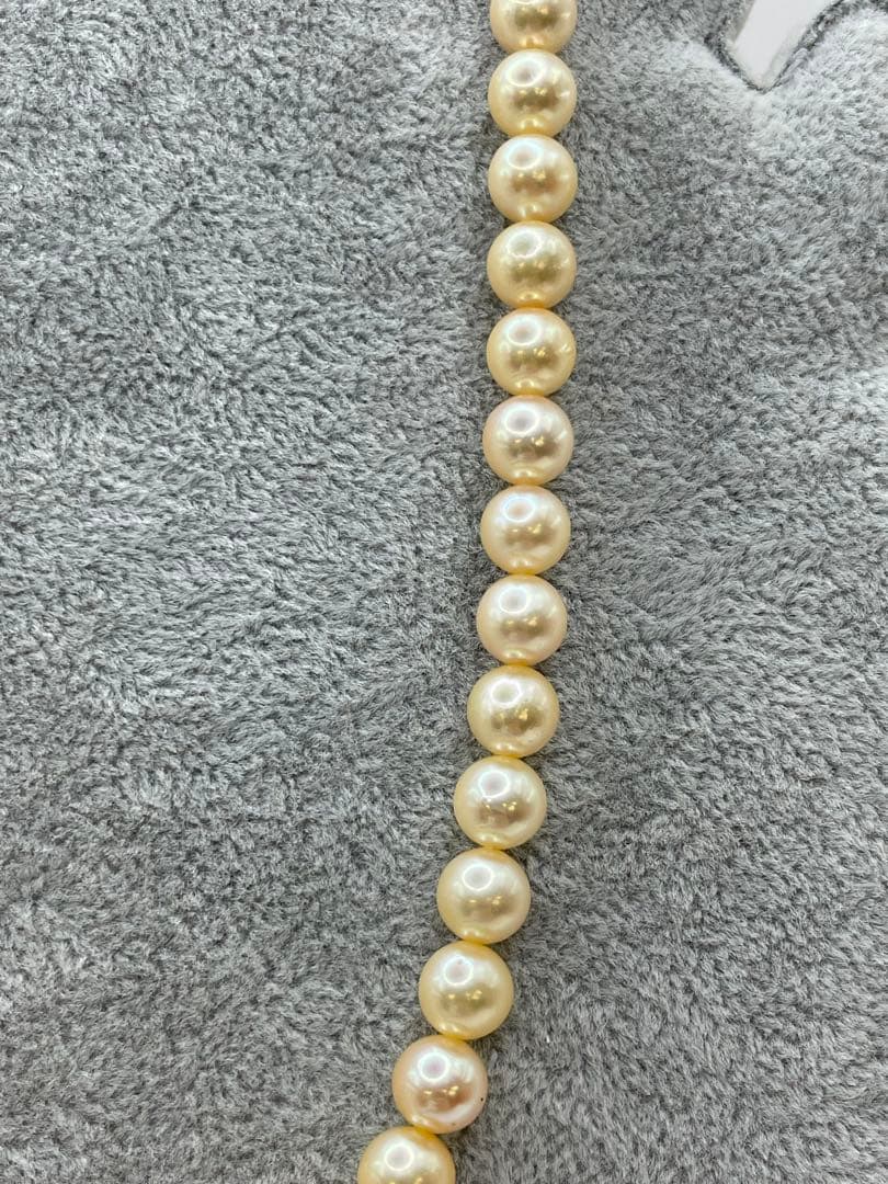 Akoya pearl necklace with 7mm genuine pearls on a 40 cm silver chain weighing 33.8 grams