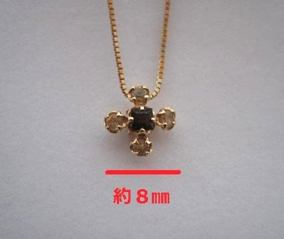 agete Necklace with dark and light brown stones and K10 plate inscription close-up