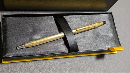CROSS ballpoint pen with black ink in test writing condition shown on white background