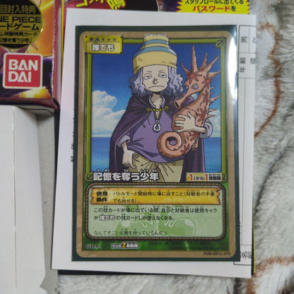One Piece Card Game Dragon Dream Limited Edition with Memory Stealing Boy card and sleeve for Game Boy Advance