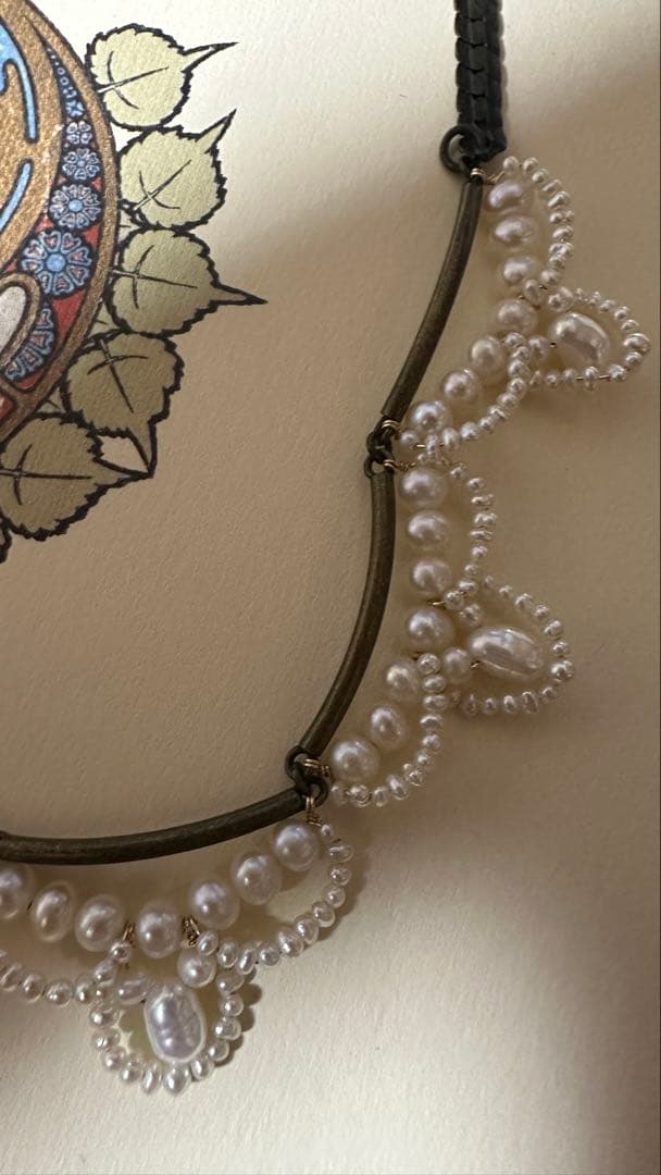 Agete limited store exclusive freshwater pearl necklace approximately 45cm length with elegant white pearls
