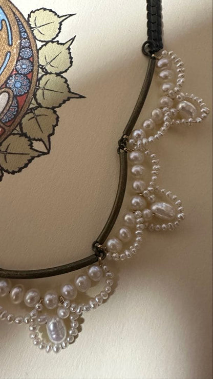 Agete limited store exclusive freshwater pearl necklace approximately 45cm length with elegant white pearls