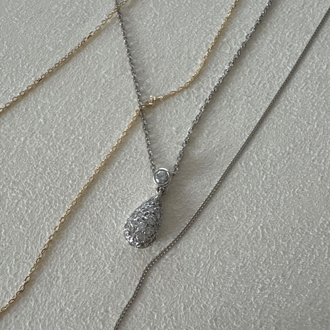 Mikimoto K18WG diamond pendant necklace in 18 karat white gold with 40 cm chain length