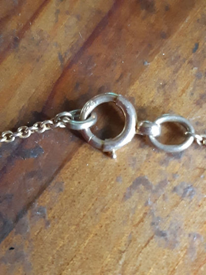 ajete Select Antique Necklace with 44cm gold chain, turquoise decoration, and pearl accents