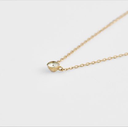 Agete K18 gold diamond necklace 0.1ct with 40cm length and 0.3cm top size