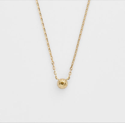 Agete K18 gold diamond necklace 0.1ct with 40cm length and 0.3cm top size