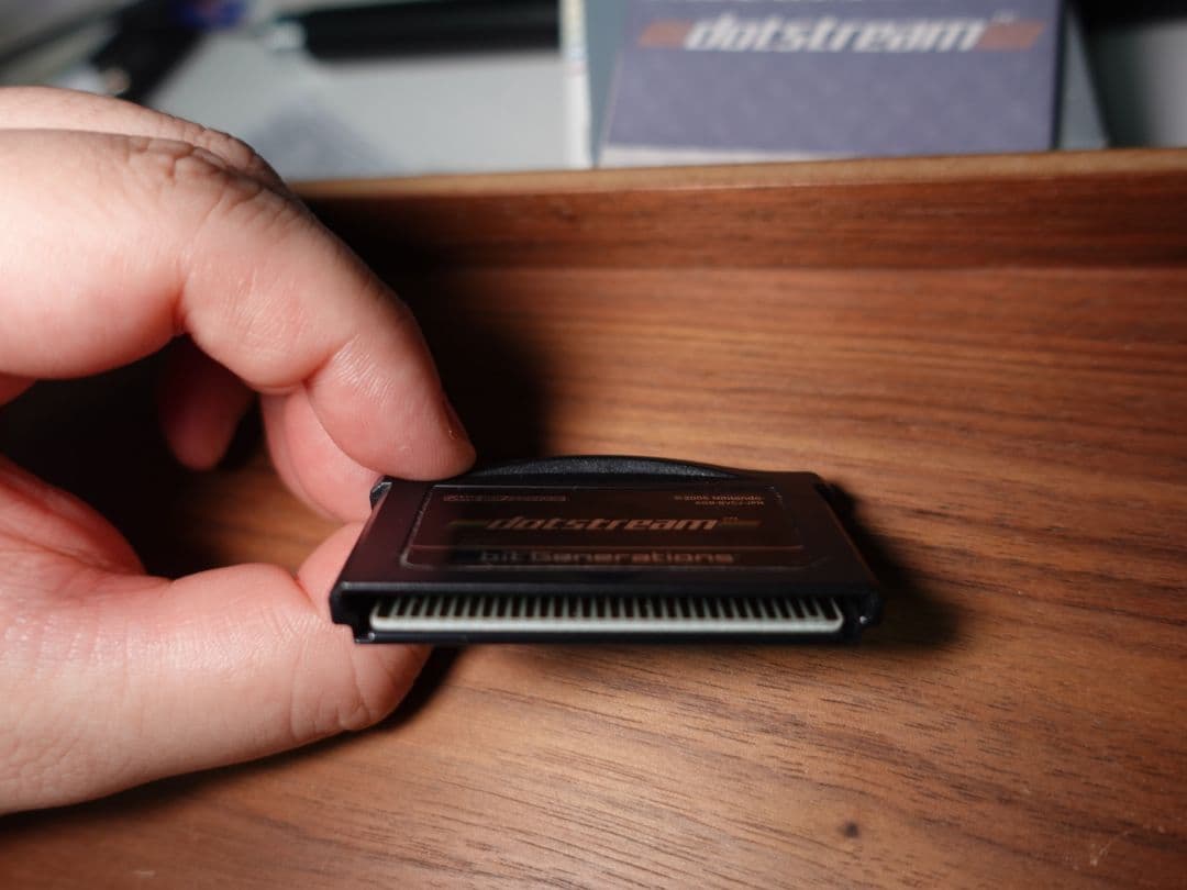 GBAbit Generations Dotstream game cartridge showing front label and contacts in clean condition