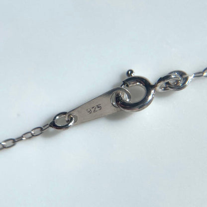 Akoya pearl necklace with 7mm pearls on 14k white gold and silver chain 40.5cm length
