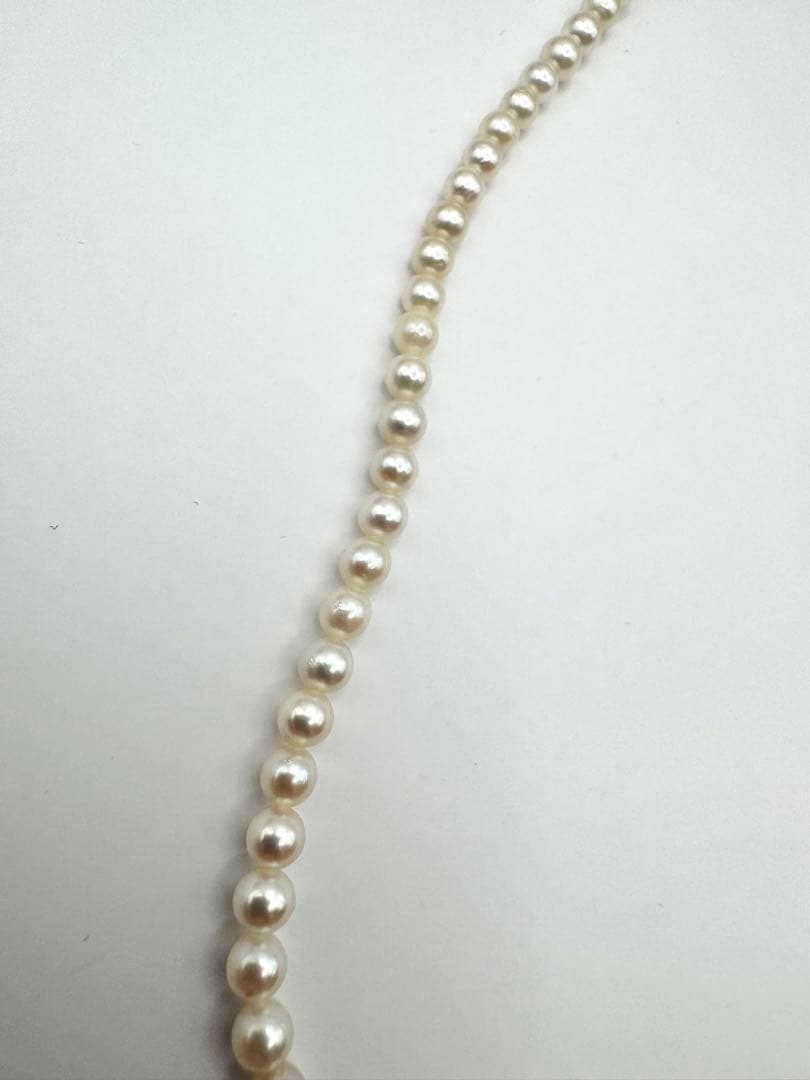 Mikimoto Baby Pearl Necklace with 3.8-4.5mm pearls measuring about 36cm in length weighing 10.9g