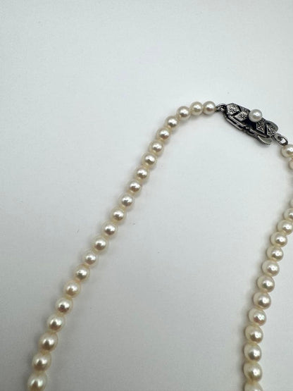 Mikimoto Baby Pearl Necklace with 3.8-4.5mm pearls measuring about 36cm in length weighing 10.9g