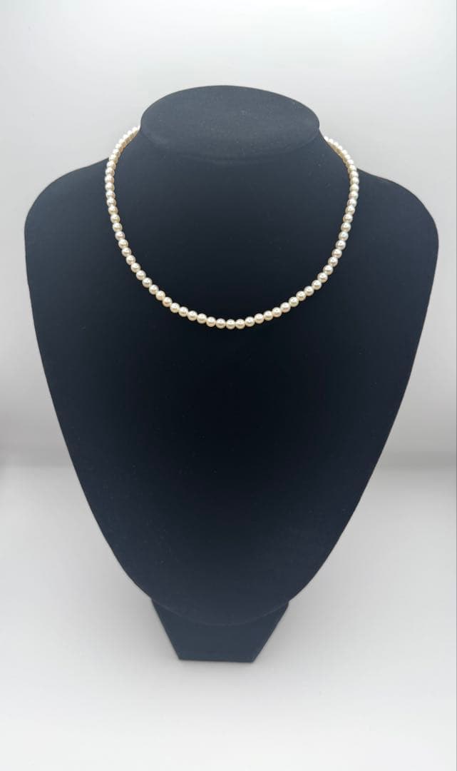 Mikimoto Baby Pearl Necklace with 3.8-4.5mm pearls measuring about 36cm in length weighing 10.9g