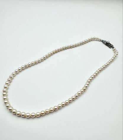 Mikimoto Baby Pearl Necklace with 3.8-4.5mm pearls measuring about 36cm in length weighing 10.9g