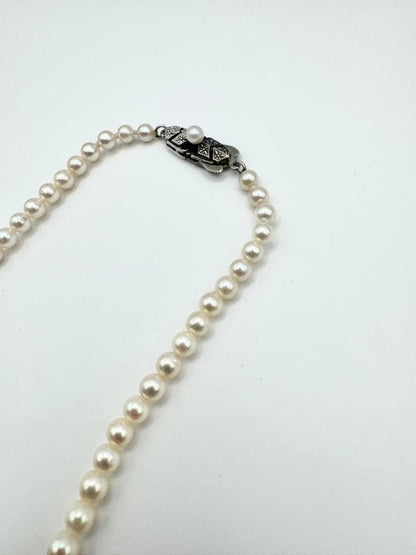 Mikimoto Baby Pearl Necklace with 3.8-4.5mm pearls measuring about 36cm in length weighing 10.9g