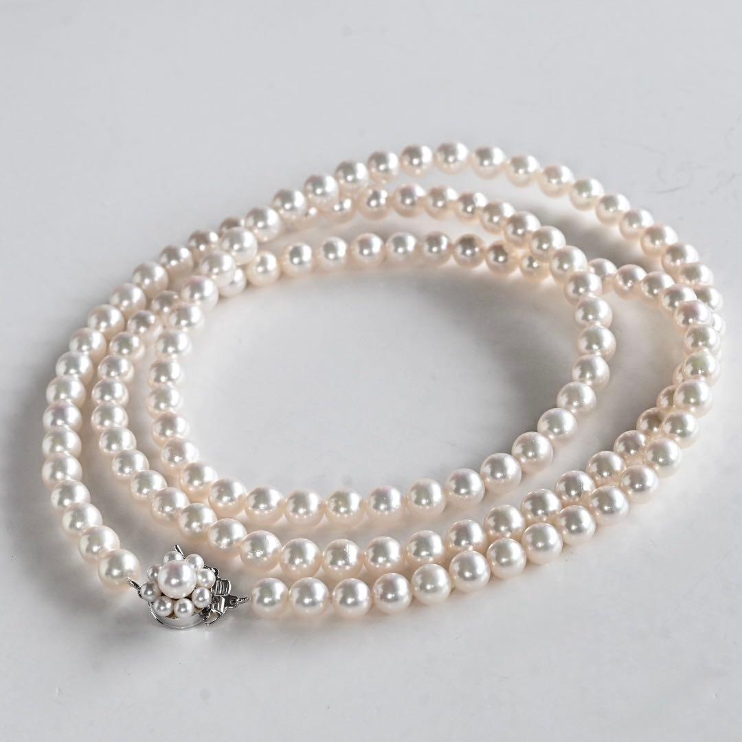 Highest grade Aurora Hanadama Tasaki Akoya long pearl necklace measuring 82 cm with 6.3 mm pearls