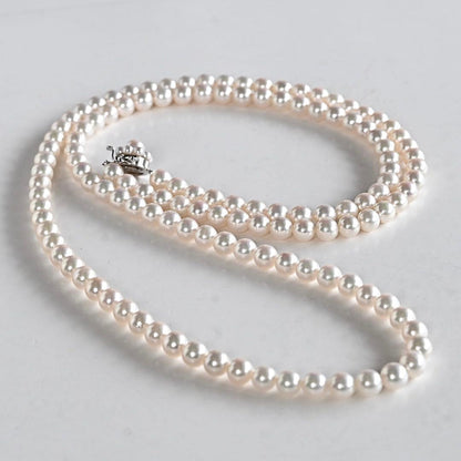 Highest grade Aurora Hanadama Tasaki Akoya long pearl necklace measuring 82 cm with 6.3 mm pearls